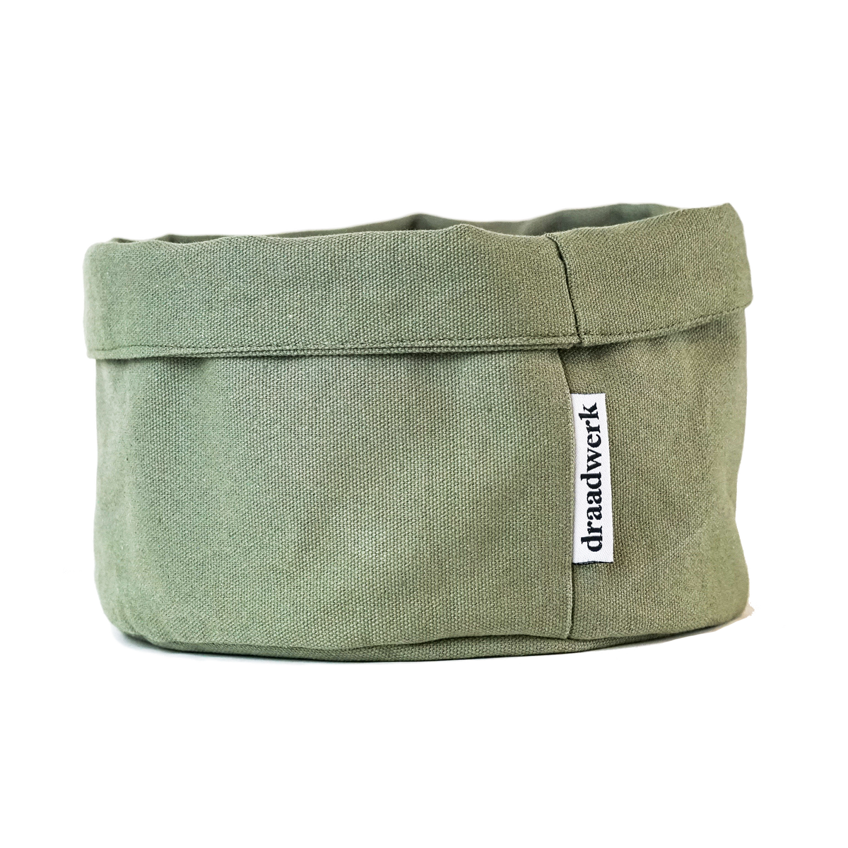 Brotkorb Stoff | Brötchenkorb | Aufbewahrungskorb Grün/Khaki