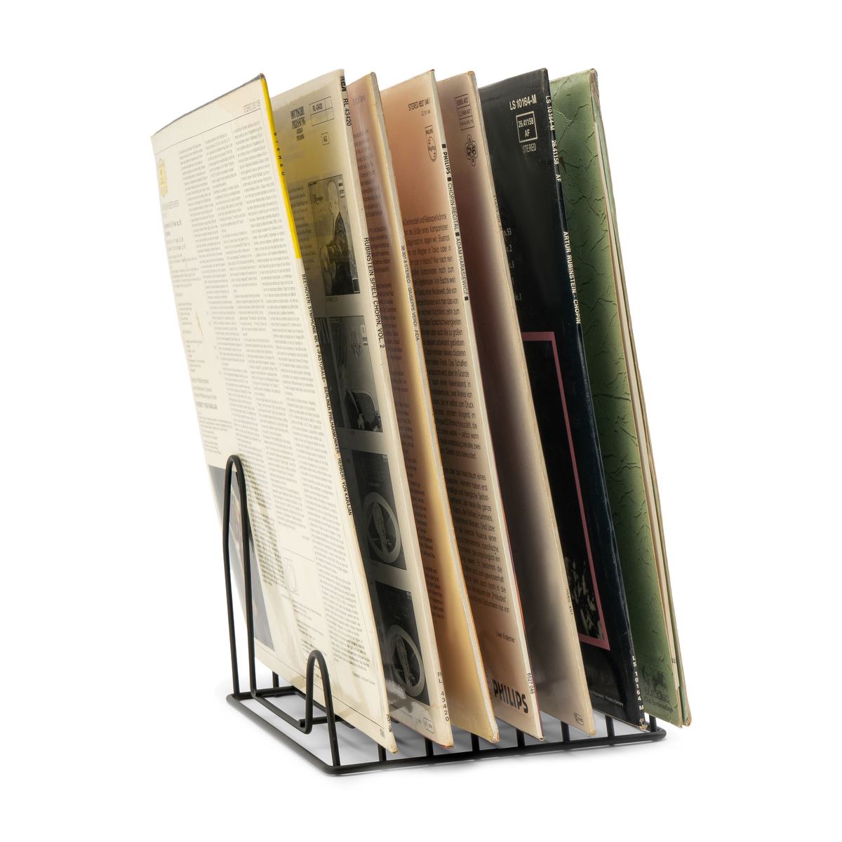 Schallplatten Aufbewahrung | Schallplattenständer Metall Schwarz