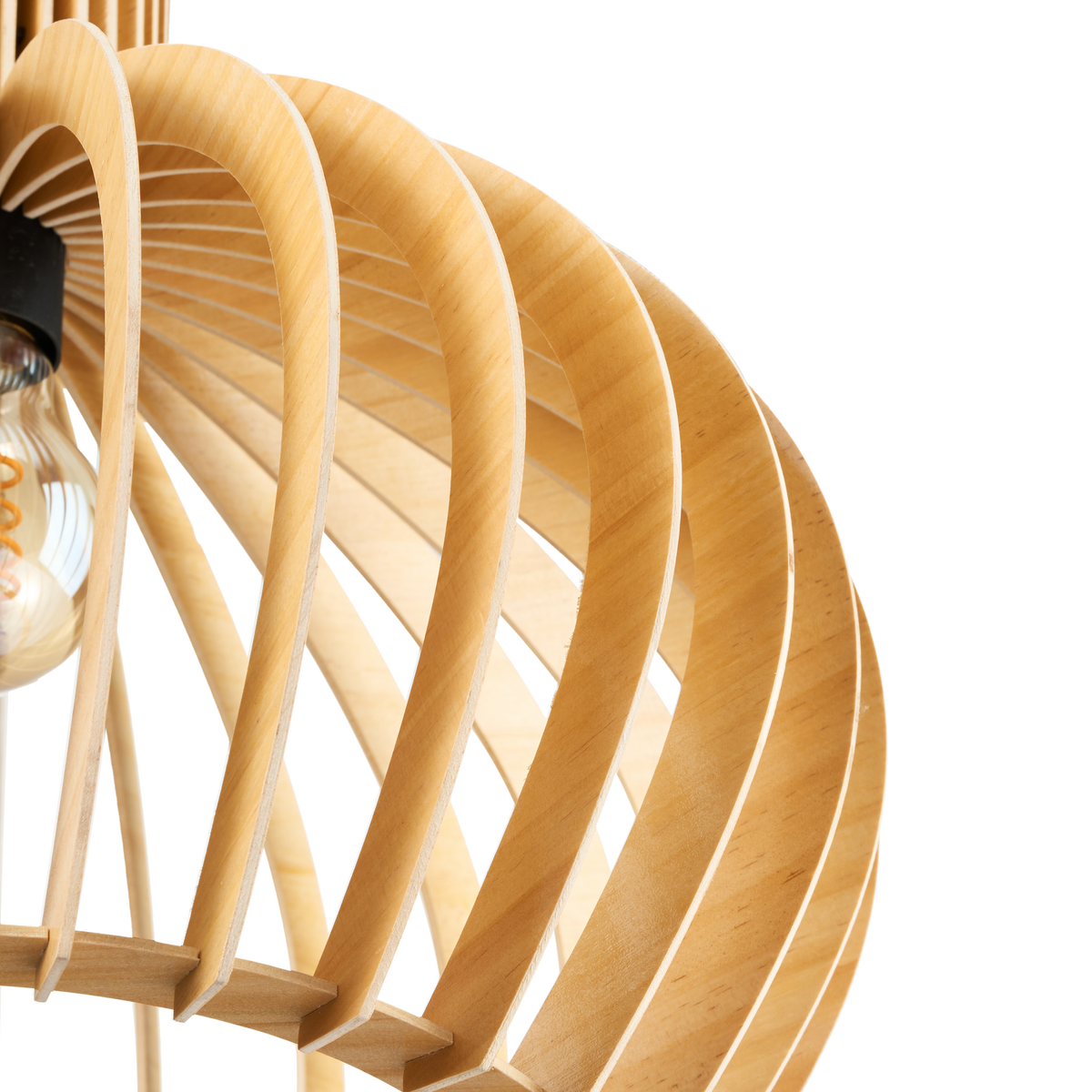 Hängeleuchte Holzoptik (Birken-Schichtholz)