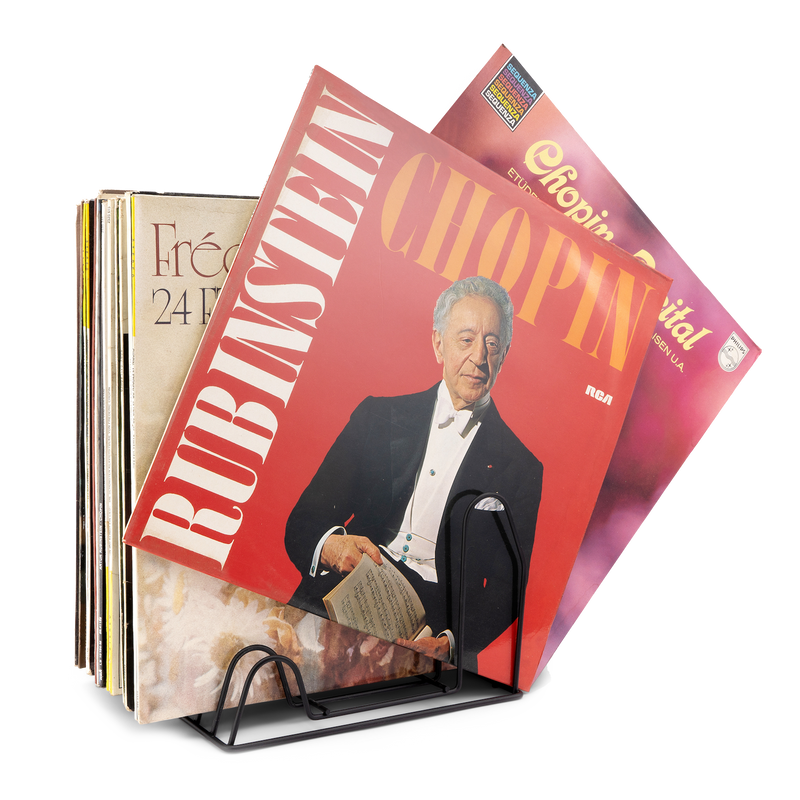 Schallplatten Aufbewahrung | Schallplattenständer Metall Schwarz