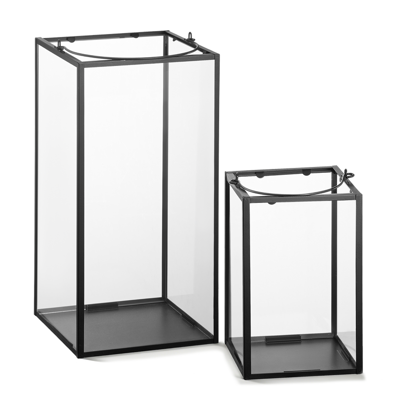 Laternen 2er Set Glas (Offen)