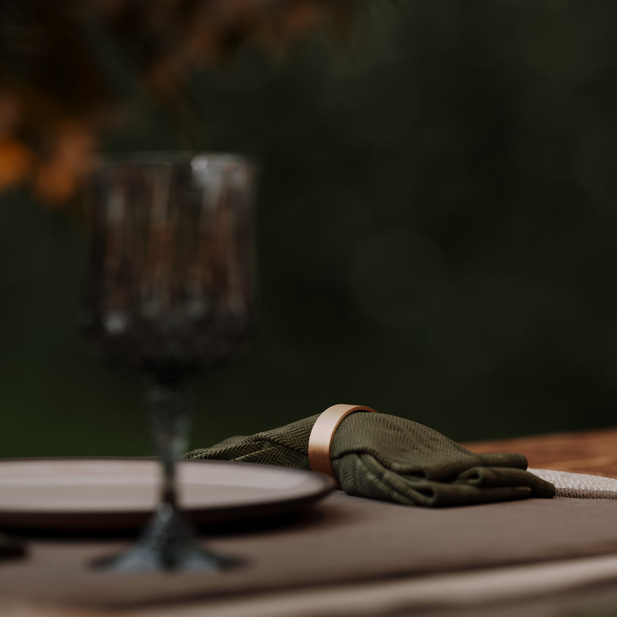 Serviettenringe 4er Set | Echtes Messing