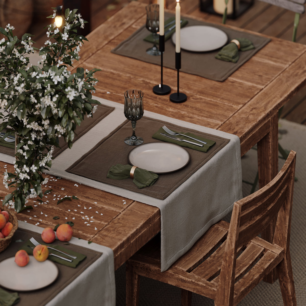 Serviettenringe 4er Set | Echtes Messing