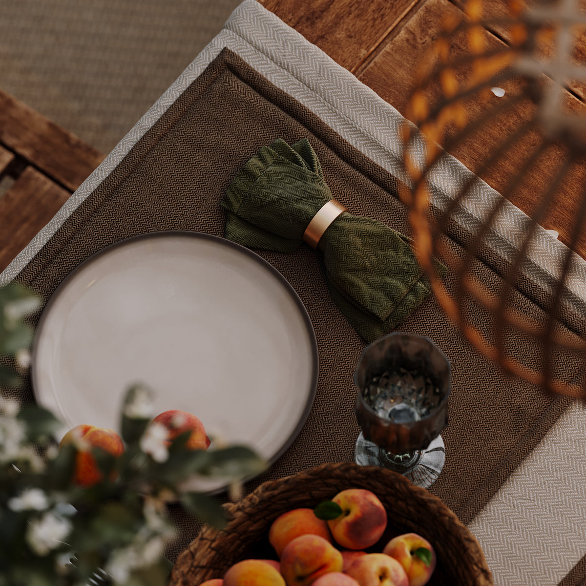 Serviettenringe 4er Set | Echtes Messing