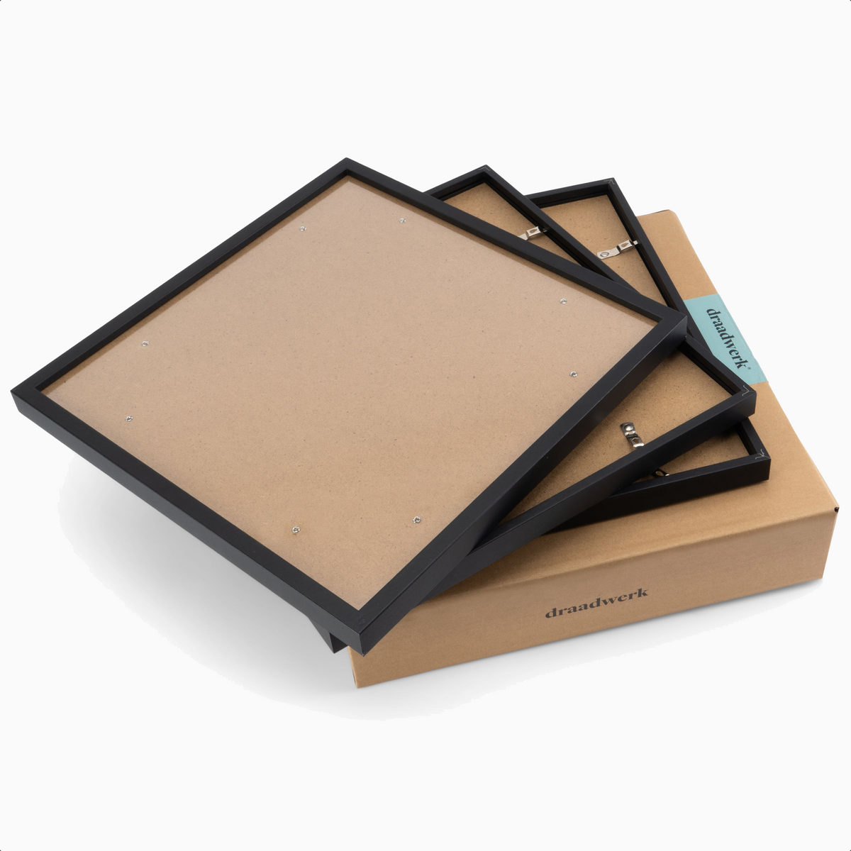 Schallplatten Rahmen Wand 3er-Set | Schallplattenrahmen aus Holz | Vinyl Rahmen Schwarz