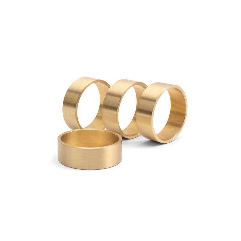 Serviettenringe 4er Set | Echtes Messing
